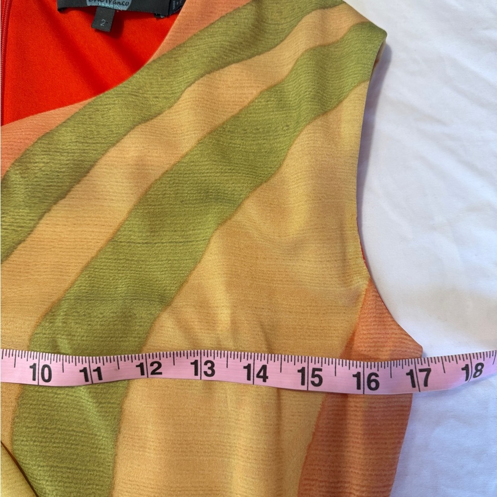 Anthropologie Eva Franco Crane Print Tropical Rainbow Dress Size 2 - Picture 8 of 8